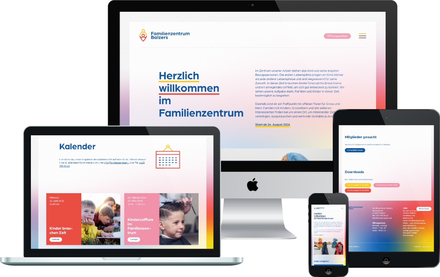 Familienzentrum Balzers - Responsive Website, CMS